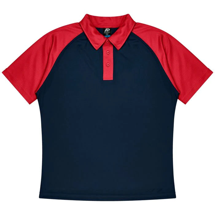 Aussie Pacific Manly Kids Polo Shirt 3318  Aussie Pacific NAVY/RED 4 
